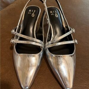 Mix No. 6 Metallic Silver Heels